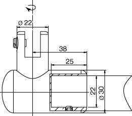 charnière à indexage venus gl/gl.135 ép.8 x2 laiton chromé brillant