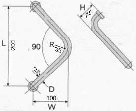 Handles - Fin - Polished stainless steel