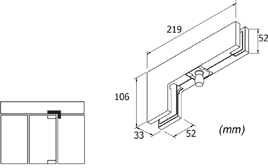 Latch set with double lever handle, polished