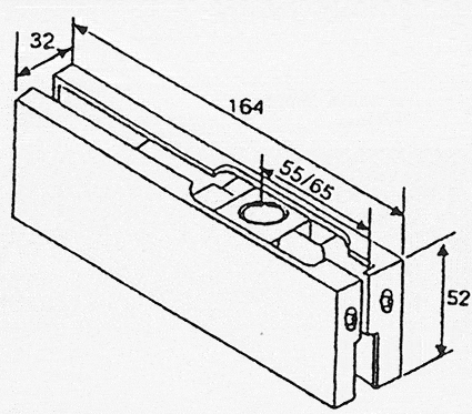Befestigung Rahmen / Oberlicht mit Drehgelenk und Querverstrebung, linke Seite, vergoldet