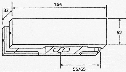 Türband unten für Pendeltür, polierter Edelstahl