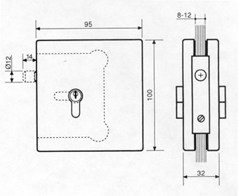 plate with axial pivot for top hinge, stainless steel