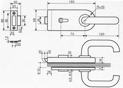 pied à platine carré 50, h 137 mm, laiton chromé