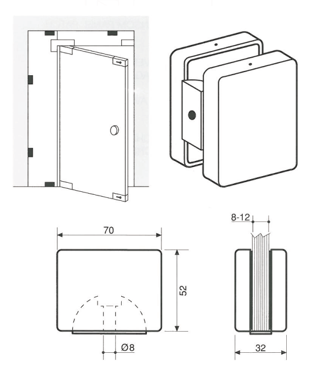 pied à platine carré 50, h 137 mm, laiton chromé