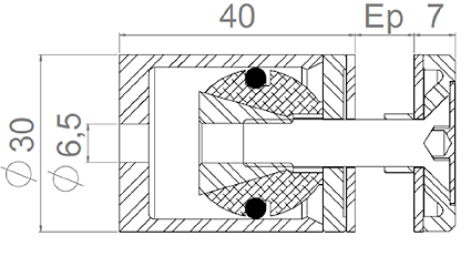 roller track SECURITRACK complete kit 1.45m  anodized aluminium gilded