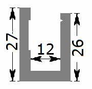 Cam lock 40x27 without cylinder chromed