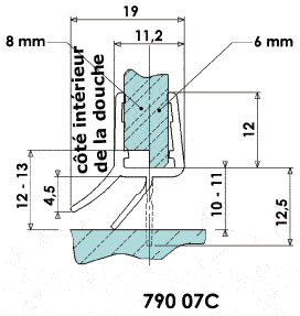 additionalkit for electromagnetic lock natural anodised SECURITRACK