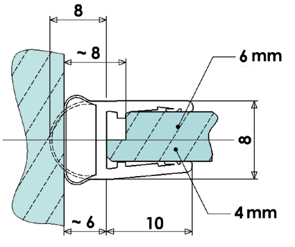 seal profile adler tubular 4-6mm x1m translucent  PVC