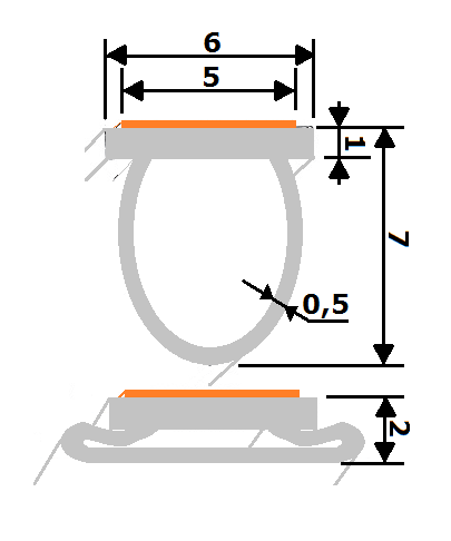 ADSLIDE - fixation verre/rail, inox brossé