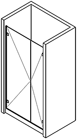 shower screen capsi niche 1 fixed 2GG 1 fixed anodised aluminium BSS effect