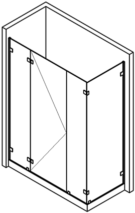 flat section profil capsi wall   anodised aluminium BSS effect