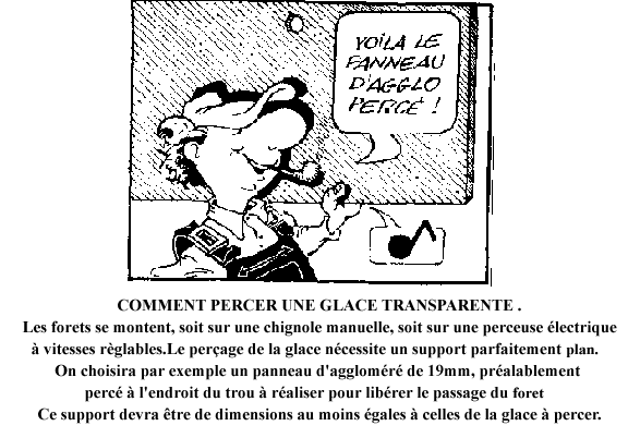 Comment percer une glace transparente